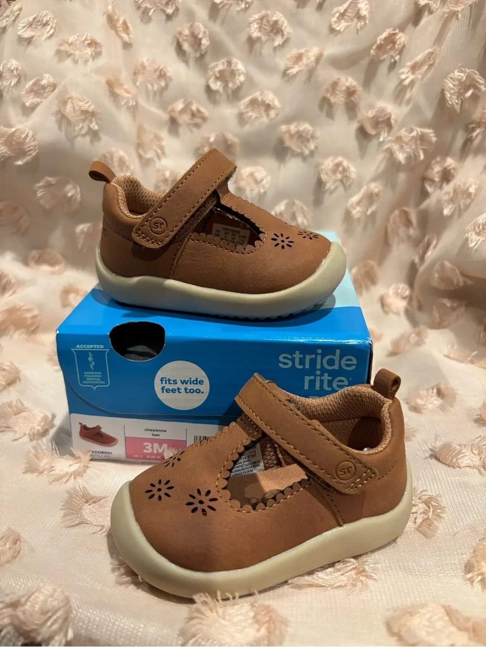 Stride Rite Brown Leather Baby Walker Shoes